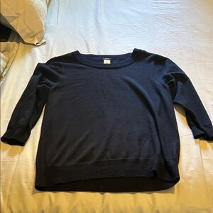 J. Crew Women's Navy Crew Neck Sweater